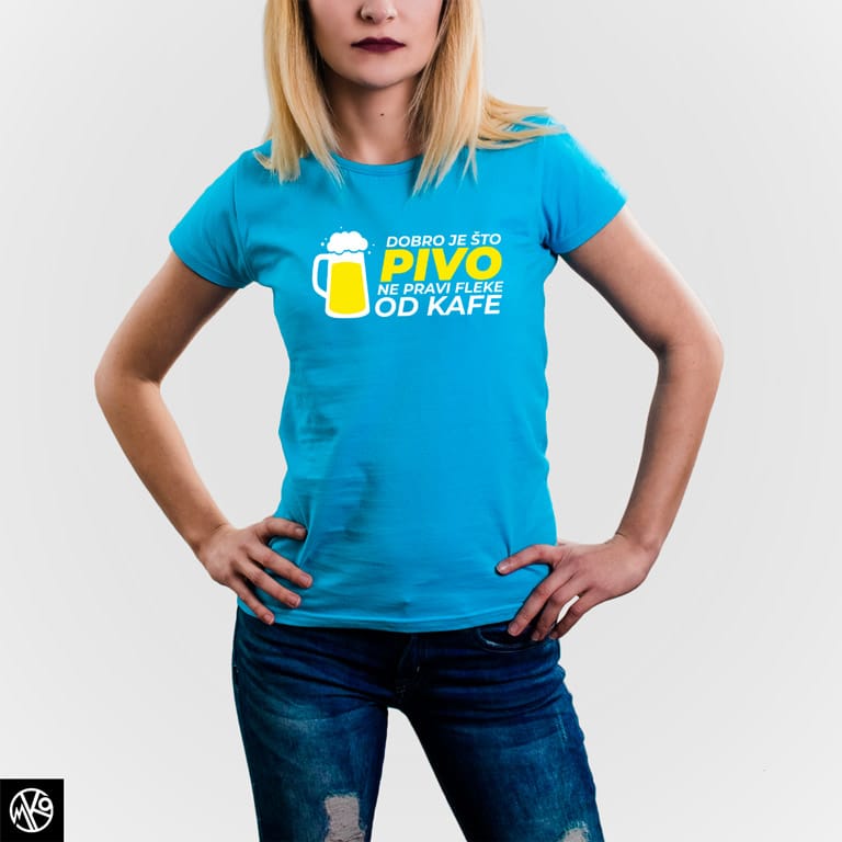 Dobro je Što Pivo ne pravi fleke od kafe majica