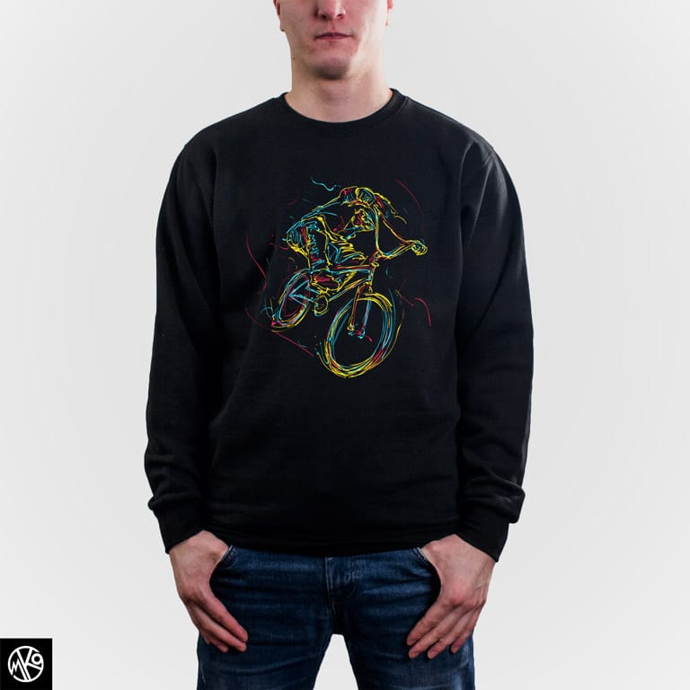 Abstract Cyclist duks
