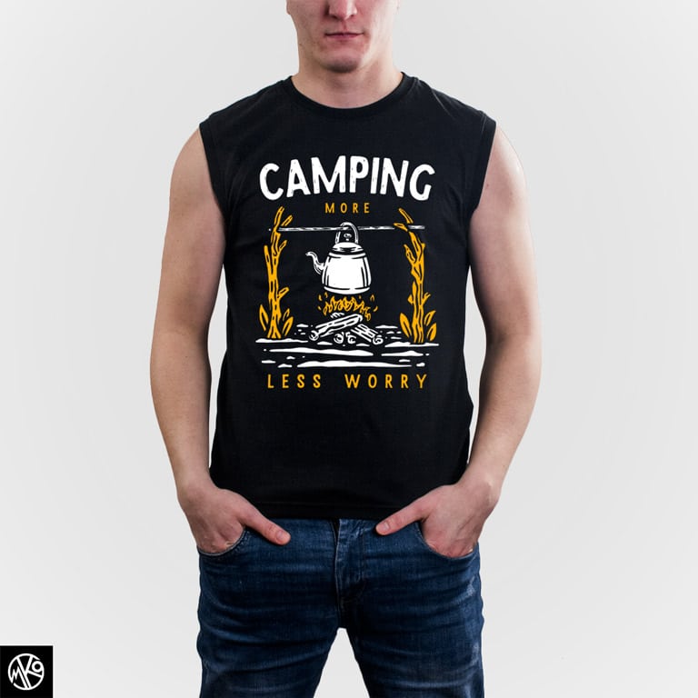 Camping More Less Worry majica