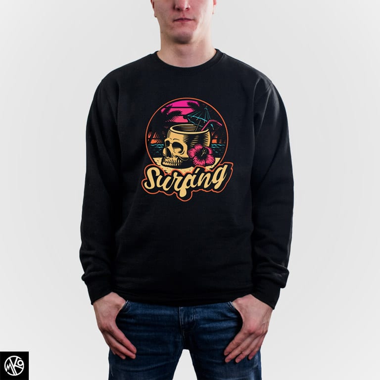 Surfing Skull 80s duks