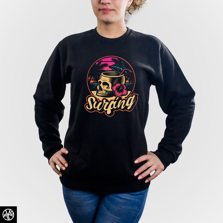 Surfing Skull 80s duks