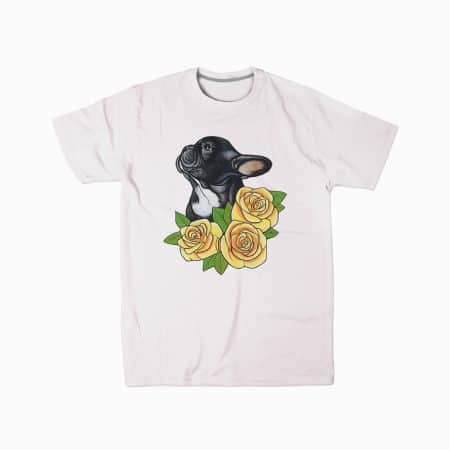 French Bulldog Orange Flowers majica